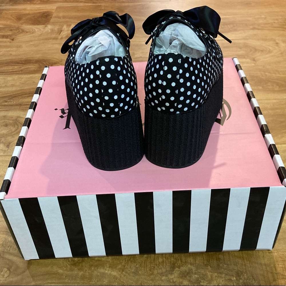 Dolls Kill Charla Tedrick Sweetheart Polkadot Platform Janes - Picture 8 of 9